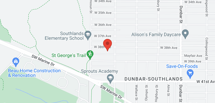 map of 4026 W 38TH AVENUE